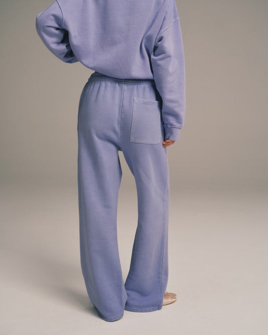 Varsity Straight Leg Sweatpants - Washed Lavender