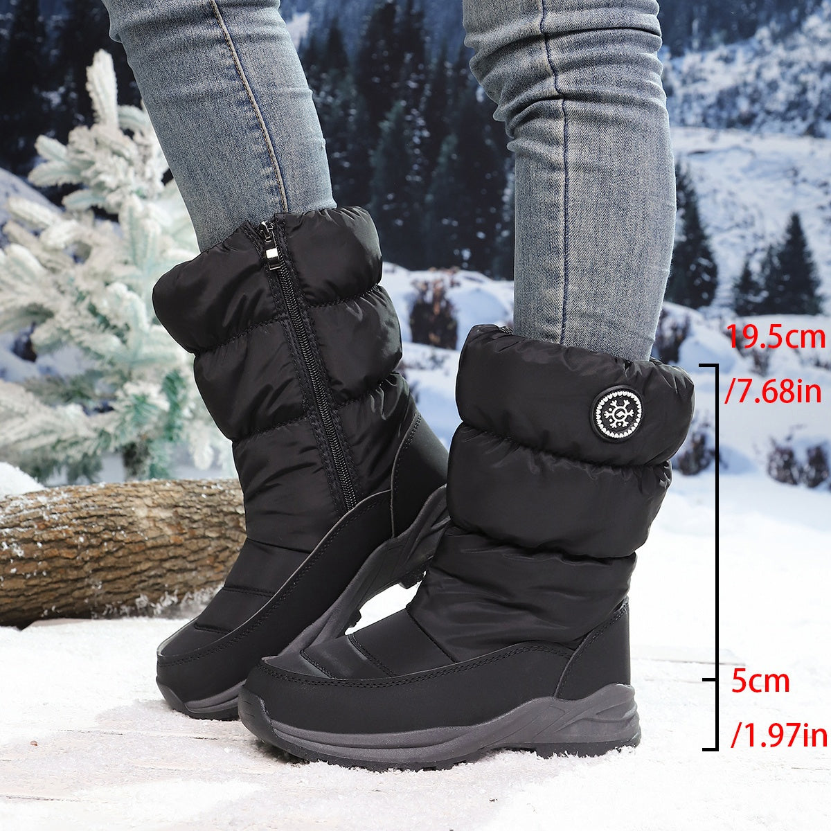 🔥Dernier Jour de Promotion 50% de Réduction - Bottes de Neige Mi-Mollet Hiver Femme de Haute Qualité