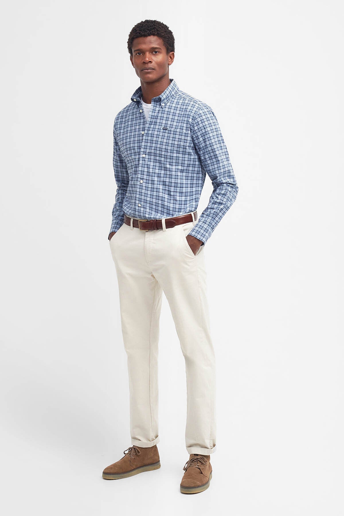 Lomond Tailored Long-Sleeved Shirt - BERWICK BLUE TARTAN