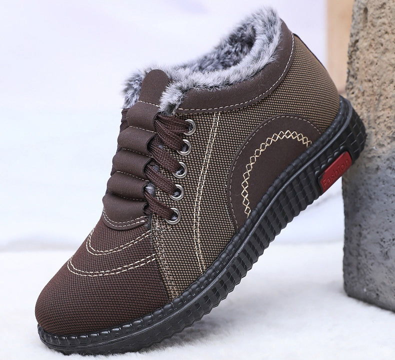 Chaussons d'hiver doublés polaire, chauds, antidérapants et à semelle souple pour femme