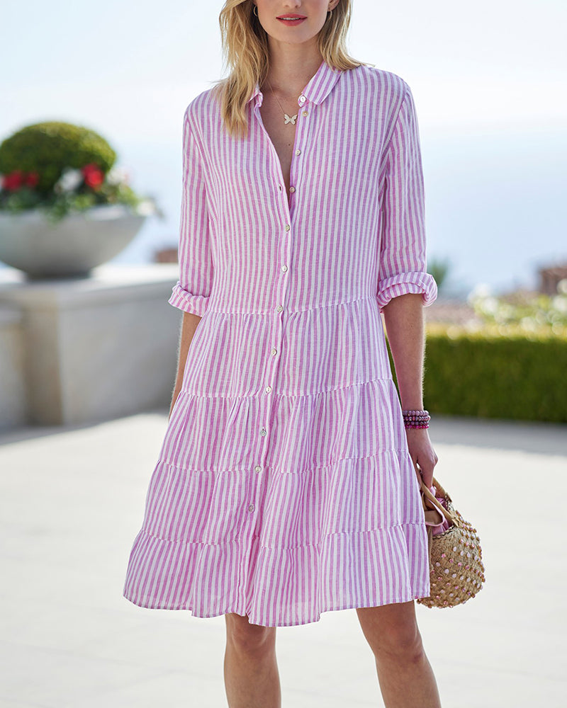 Robe en Lin Corinne à Rayures