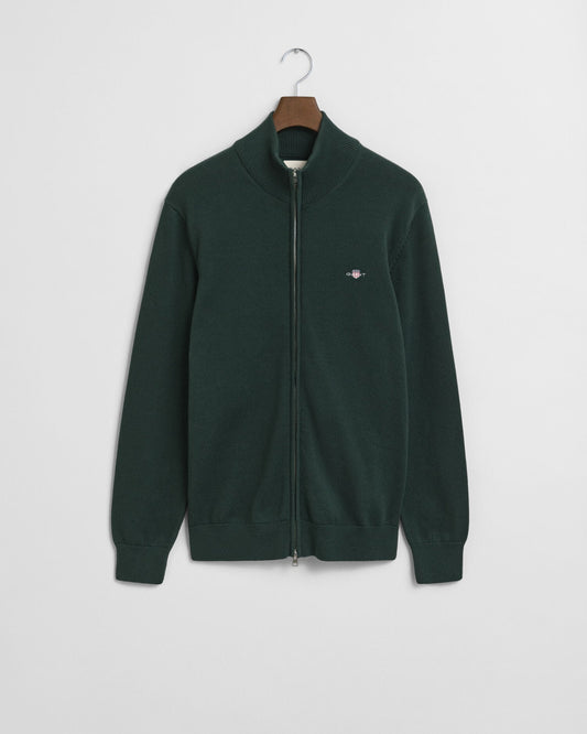 Casual Cotton Zip Cardigan