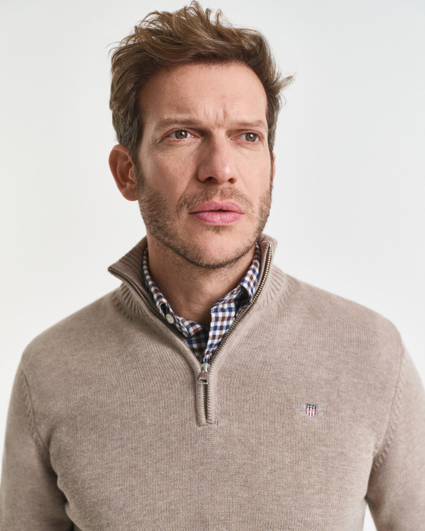 Casual Cotton Half-Zip Sweater
